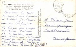 CPA Paris the place of the Harmony At the admirable bottom schedules of the Gabriel architect the Crillon Hotel the Ministry of L