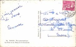 CPA Paris Panoramic View the Bridge and the Place of the Harmony