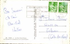 CPA Paris Le Pont Notre Dame le Tribunal de Commerce et la Conciergerie