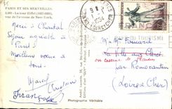 CPA Paris Et Ses Merveilles La tour Eiffel Vue de l'avenue de New York