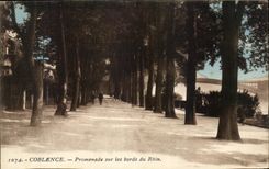 CPA Coblentz Walk on the edges of the Rhine