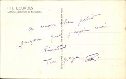 CPA Lourdes Paternal House of Bernadette