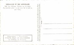 CPA Versailles et Ses Merveilles Le Chateau Facade sur le Parc Au Premier Plan Le Vase de la Paix Par Tuby