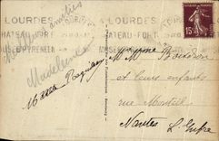 CPA Lourdes Seen Of Night Of the Basilica During the Procession With the Torches Taken Of the Castle Fort