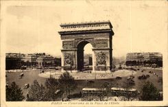 CPA Paris Panorama De La Place De l'Etoile