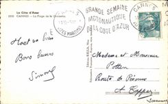 CPA Cannes the Beach of the Small cross