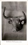 CPA Paris Museum Of Louvre Head of Copper Bull Coming from Tello