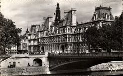 CPA Paris And Its Wonders the Town hall and the Bridge of Arcole