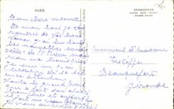 CPSM Paris Eiffel Tower Crowns Heart Chaillot Champs Elysees