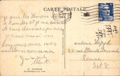 CPA Lourdes the Basilica And Gave