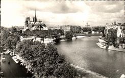CPA Paris the Seine and Notre Dame
