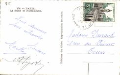 CPA Paris the Seine and Notre Dame