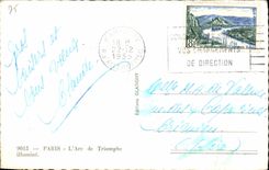 CPA Paris Arc de Triomphe illuminates