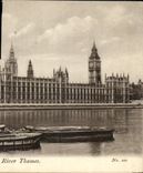 CPA London Houses off parliament and To rivet Thames Boats
