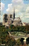 CPA Paris Notre Dame and Gardens of Eveche