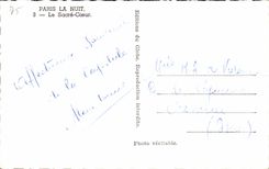 CPA Paris the Night the Sacring Montmartre Heart