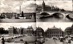 CPA Paris And Its Wonders the place of the Harmony Conciergerle patais it of Luxembourg and the place of Opera