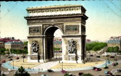 CPA Paris L'Arc de Triomphe 