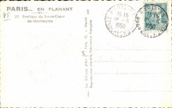 CPA Paris While Strolling Basilica of the Sacring Heart of Montmartre