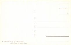 CPSM Geneva iie JJ Rousseau And the Bridge Of Mont Blanc