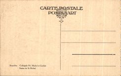 CPA Brussels Colleginale S Michel and Gudule Statue of St Michel