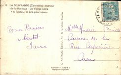 CPA Delivrande Interieur of the basilica the black Virgin To the Furnace bridge I have Request For You