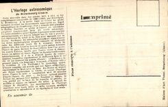 CHART astronomical SYSTEM Clock Strasbourg