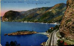 CPA Route De Nice Monaco the Bay of Eze and the Cape Russet-red the isolette