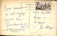 CPA Deauville the Flowered Beach the Casino and Gardens