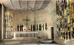 CPA dimensiona el azul de Hyeres las palmeras de Costebelle el interior del ND de la consolacion