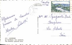 CPA Lourdes the Basilica View