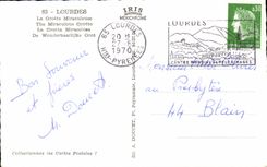 CPA Lourdes Caves Miraculous