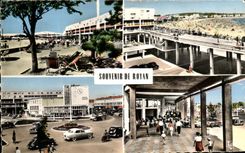 CPA Royan el frente de mar la playa y el punto redondo del portico de la oficina de correos cubrio la caminata