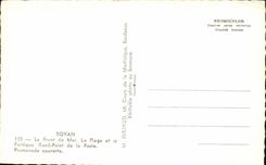 CPA Royan el frente de mar la playa y el punto redondo del portico de la oficina de correos cubrio la caminata