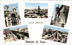 CPA Souvenir of Tunis the Cathedral View Tunisia Mosque