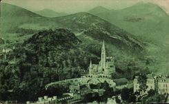 CPA Lourdes the Basilica