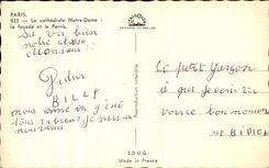 CPA Paris the Notre Dame Cathedral the Frontage and the Square