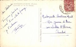 CPA Besancon Les Bains Casamene and island of Malpas