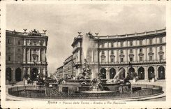 Termino Sedra E de la plaza de Delle CPA Roma via Nazionale