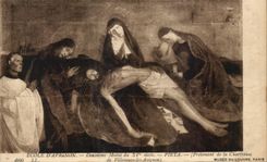 CPA Ecole D'Avignon Deuxieme moitie du 15eme Pieta Provenant de la Chartreuse de Villeneuve les Avignon Musee du Louvre