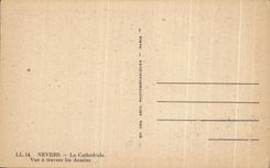 CPA Nevers la catedral vista a traves de los acacias