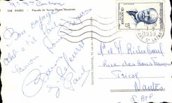 CPSM Paris Frontage of Notre Dame Illuminee