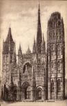 CPA the Cathedral of Rouen Together