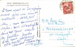CPA Perpignan La Loge et Rue des Marchands 