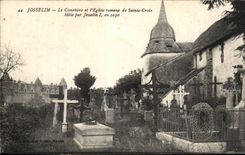 CPA Josselin the Cemetery and the Romance Church of Sainte Cross