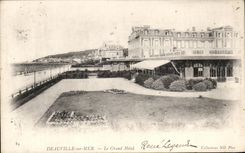 CPA Deauville en el mar el hotel grande