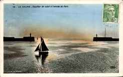 CPA Le Havre Entrance To lay down Sun with port