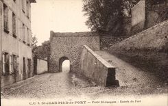 CPA St Jean Pied De Port Gate St Jacques Entrance of the fort