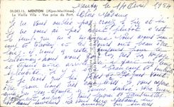 CPSM Menton the Old City Seen from of the Port