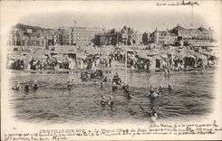 CPA Trouville On Sea the Beach Scene of baths